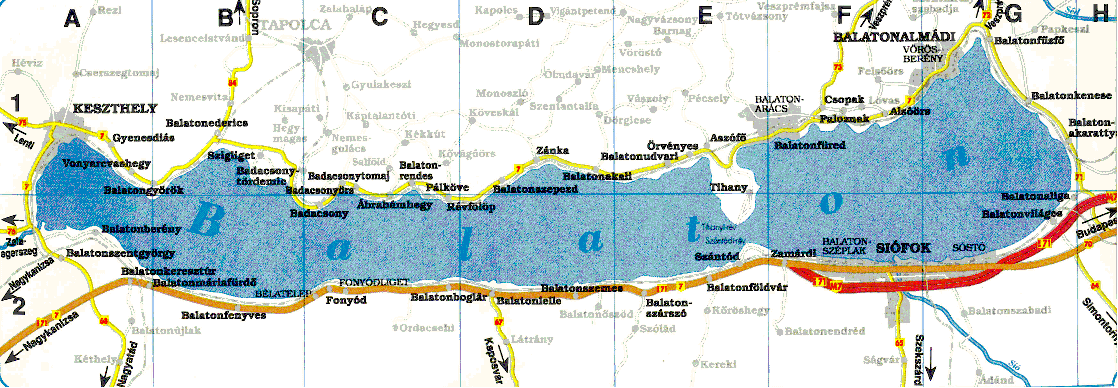 balaton térkép balatonmáriafürdő A Balaton áttekintő térképe és települései   Közép dunántúli  balaton térkép balatonmáriafürdő